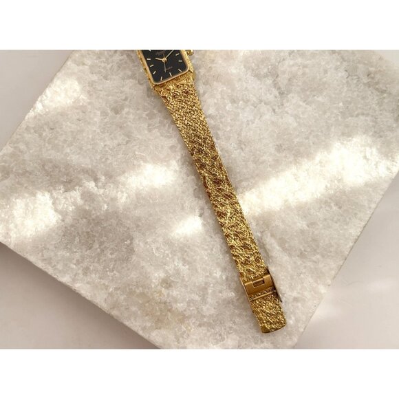 SOLD Precision by Gruen Gold Toned Vintage Braided Wristwatch - 15mm - WORKS! - Picture 3 of 10